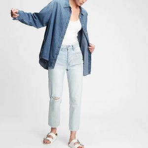 Oversized “the BIG shirt” denim GAP top, small